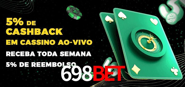 Promoções do cassino ao Vivo 698bet